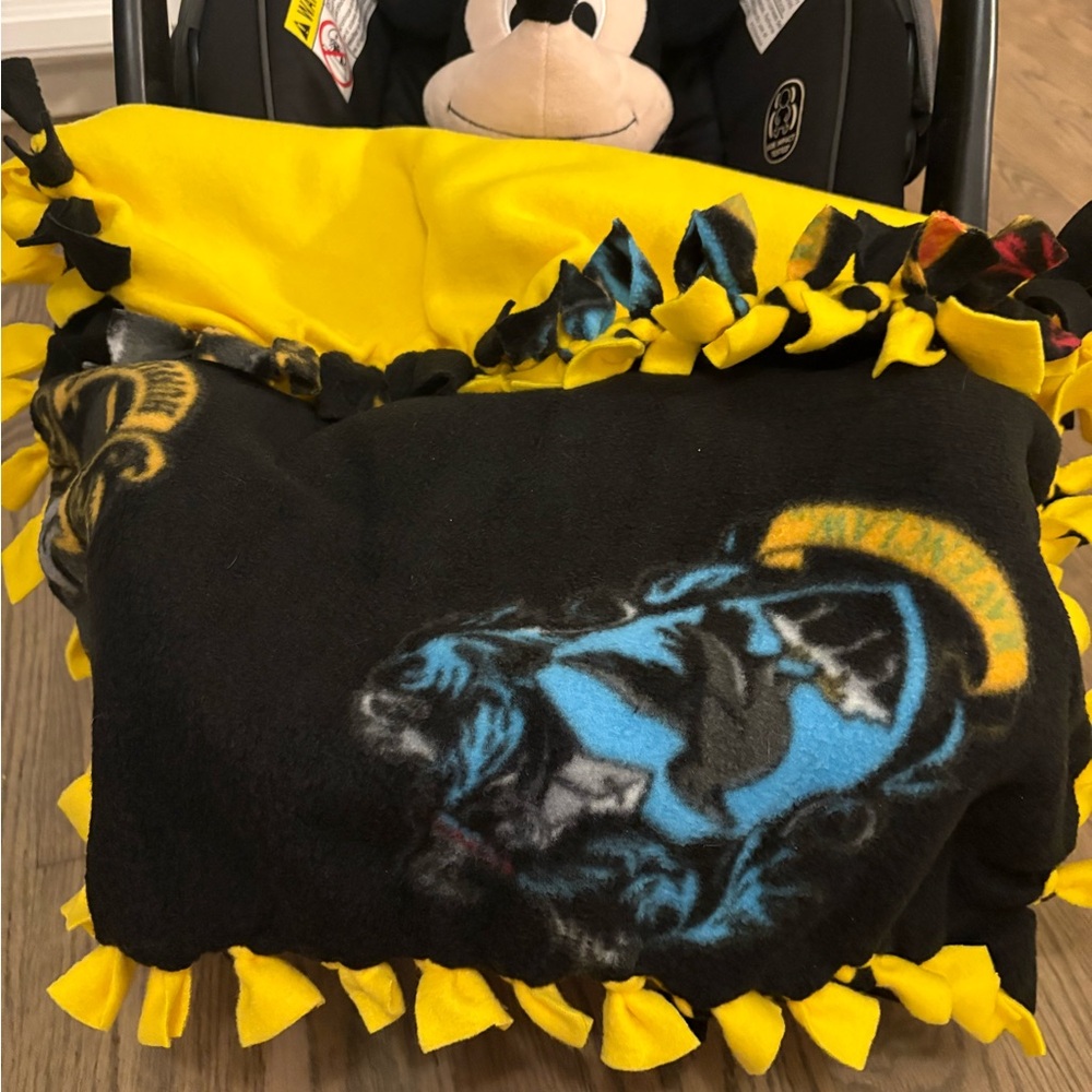Black and Yellow Kids Fleece Blanket
